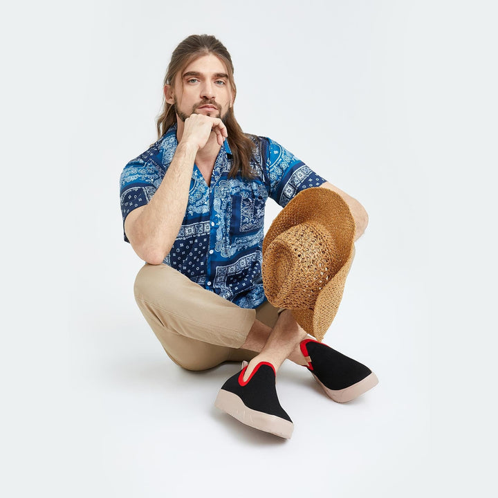 UIN Men Charcoal Black Fuerteventura I Men Canvas loafers