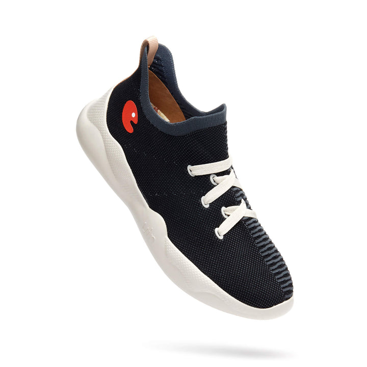 UIN Men Double Black Mijas Men Canvas loafers