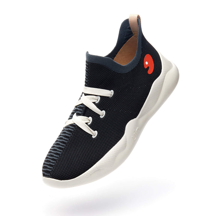 UIN Men Double Black Mijas Men Canvas loafers