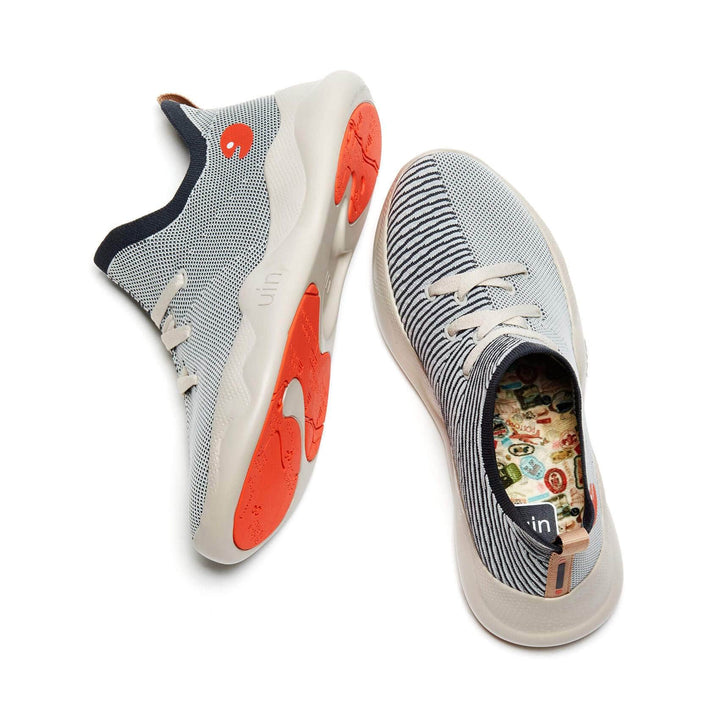 UIN Men Feather Grey Mijas Men Canvas loafers