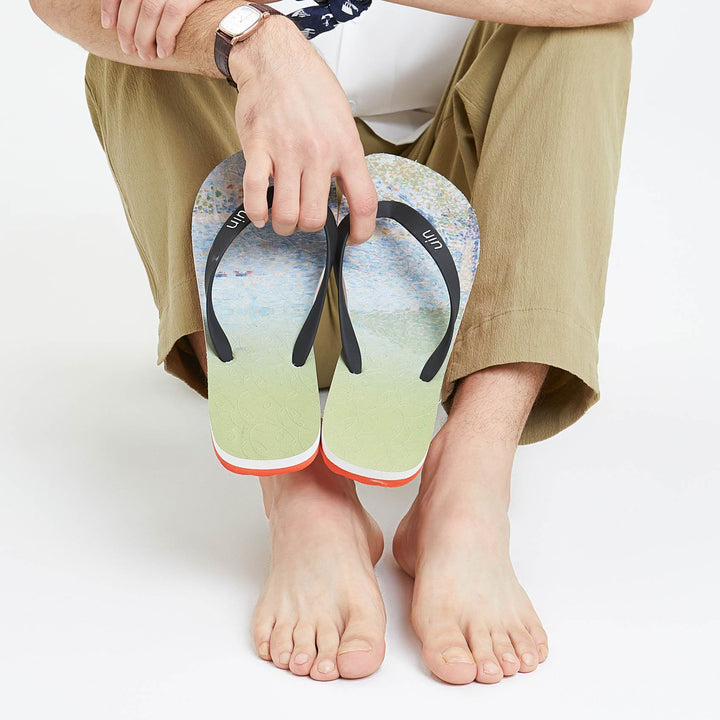 UIN Men Georges Seurat The Seine seen from La Grande Jatte Blanes Men Canvas loafers