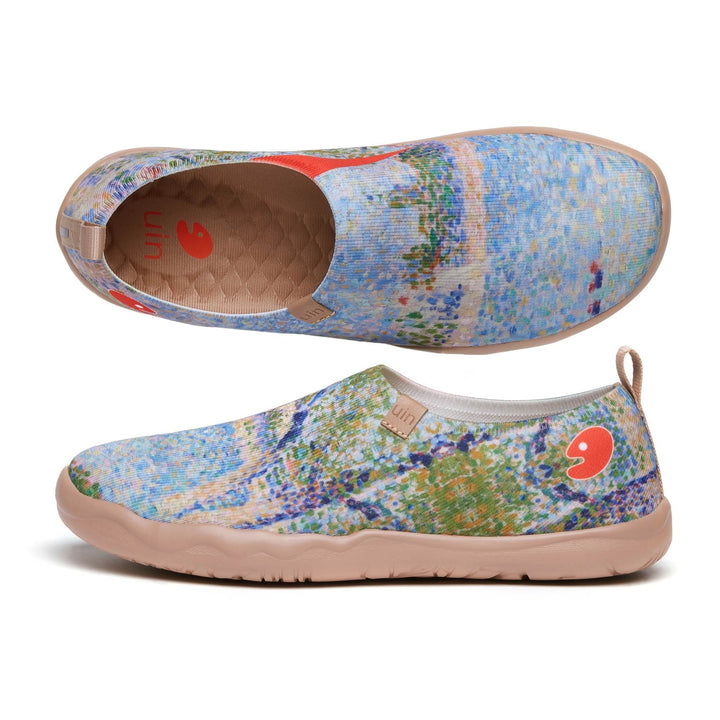 UIN Men Georges Seurat The Seine seen from La Grande Jatte Men Canvas loafers