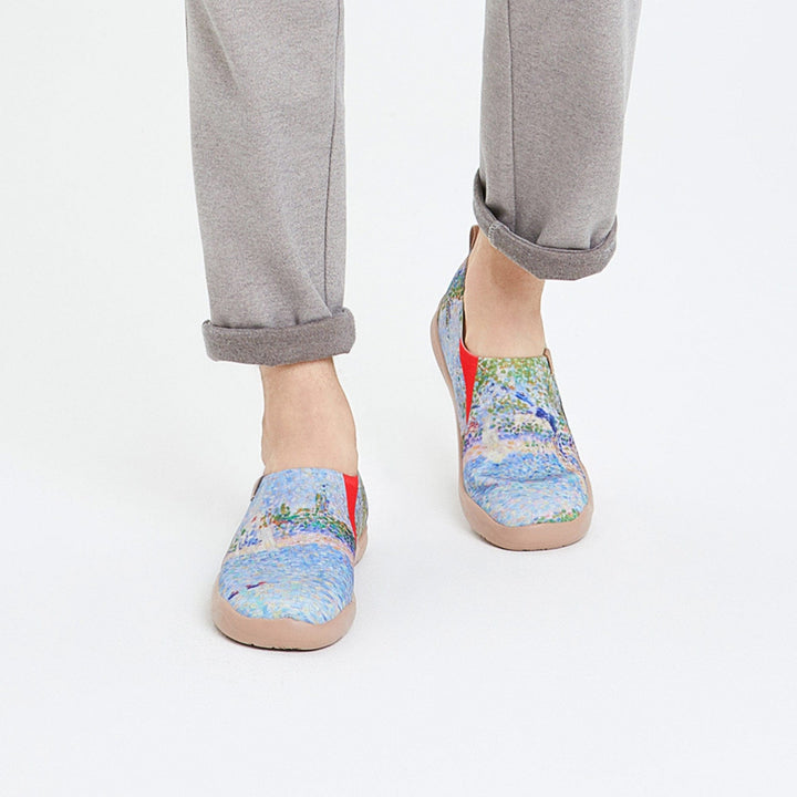 UIN Men Georges Seurat The Seine seen from La Grande Jatte Men Canvas loafers