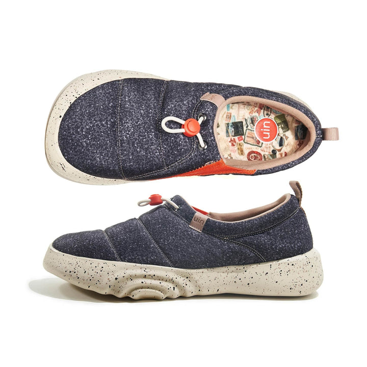 UIN Men Granite Black Toledo XV Men Canvas loafers