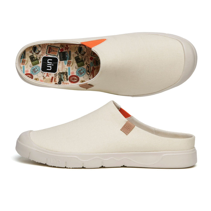 UIN Men Oat Milk Cadiz III Men Canvas loafers