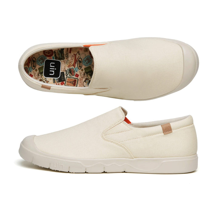 UIN Men Oat Milk Canvas Cadiz I Men Canvas loafers