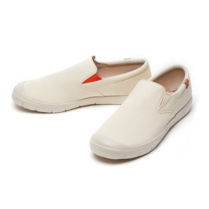 UIN Men Oat Milk Canvas Cadiz I Men Canvas loafers