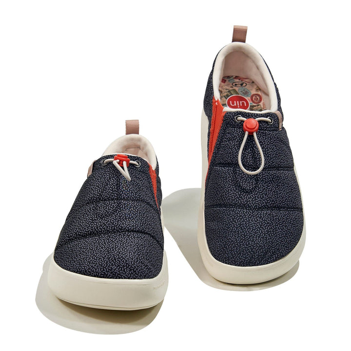 UIN Men Raspberry Black Toledo X Men Canvas loafers