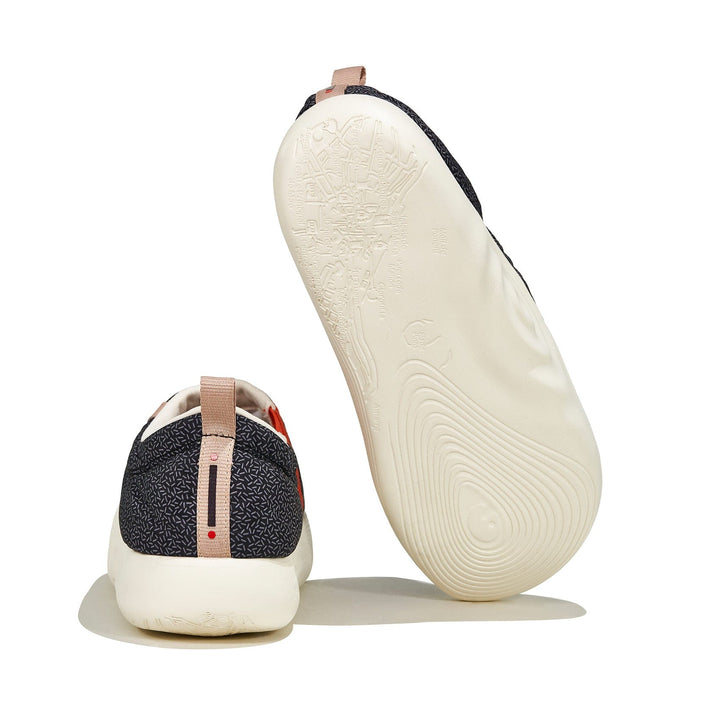 UIN Men Raspberry Black Toledo X Men Canvas loafers