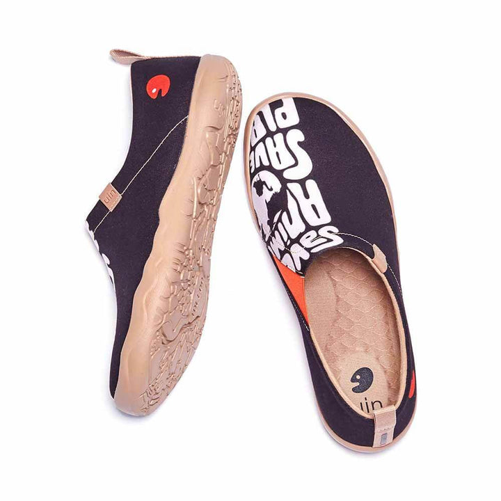 UIN Men Save the Planet Canvas loafers