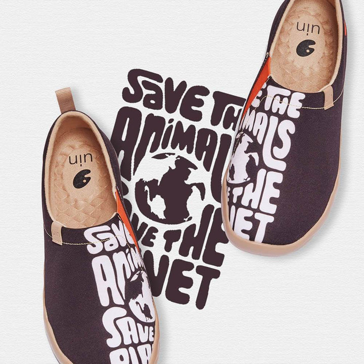 UIN Men Save the Planet Canvas loafers