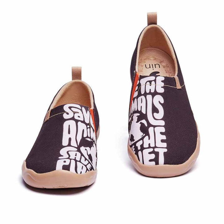 UIN Men Save the Planet Canvas loafers