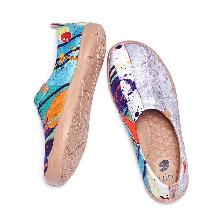 UIN Men Splatter Canvas loafers