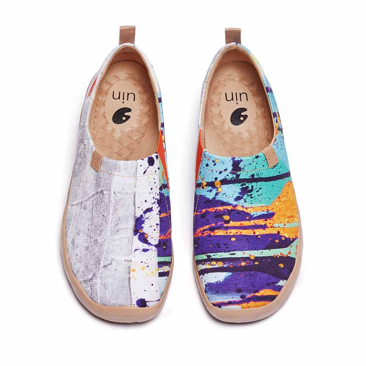 UIN Men Splatter Canvas loafers