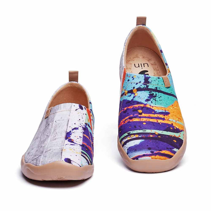 UIN Men Splatter Canvas loafers