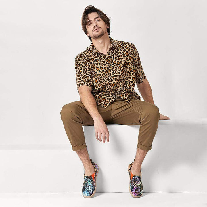 UIN Men Starry Night II Canvas loafers