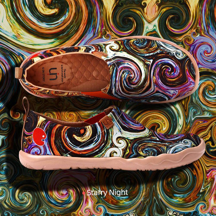 UIN Men Starry Night II Canvas loafers