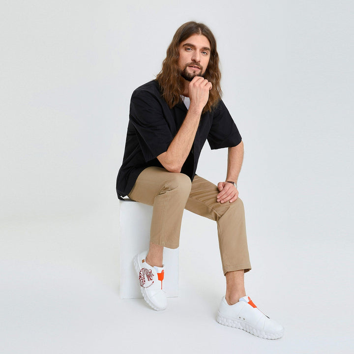 UIN Men Tiger Roar Las Ramblas Men Canvas loafers