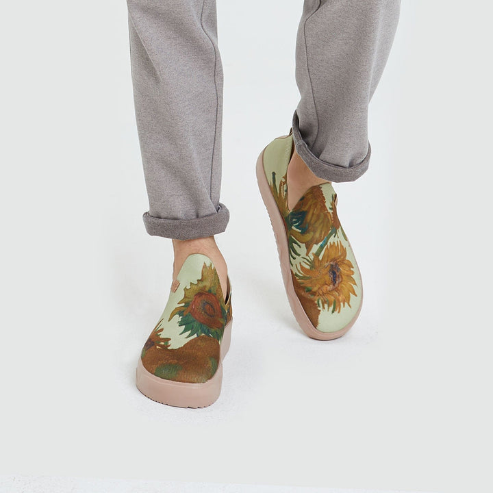 UIN Men Van Gogh Sunflowers Fuerteventura Men Canvas loafers