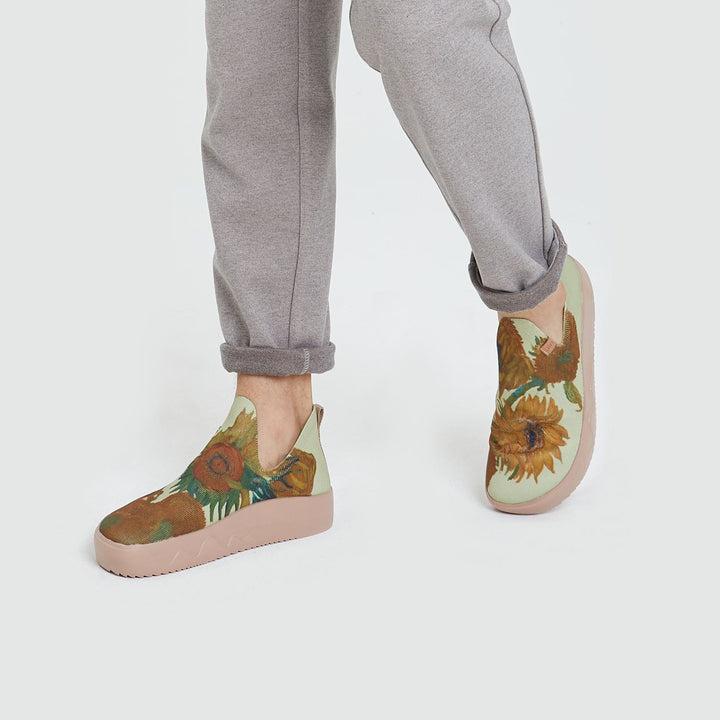 UIN Men Van Gogh Sunflowers Fuerteventura Men Canvas loafers