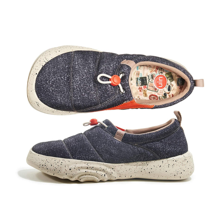 UIN Women Granite Black Toledo XV Women Canvas loafers