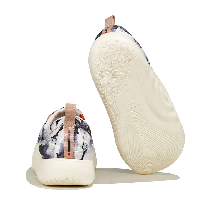 UIN Women Ink Flower Shadow Toledo X Women Canvas loafers