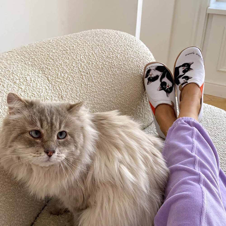 UIN Women Milky Kitty Women Canvas loafers