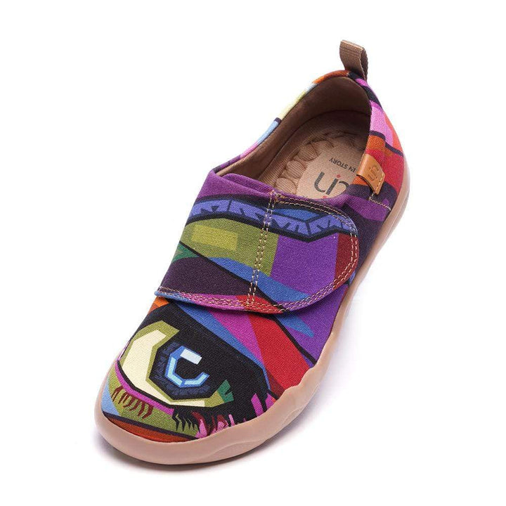 UIN Kid -Looking at You- Modern Art Painted Kids Casual Shoes Canvas loafers