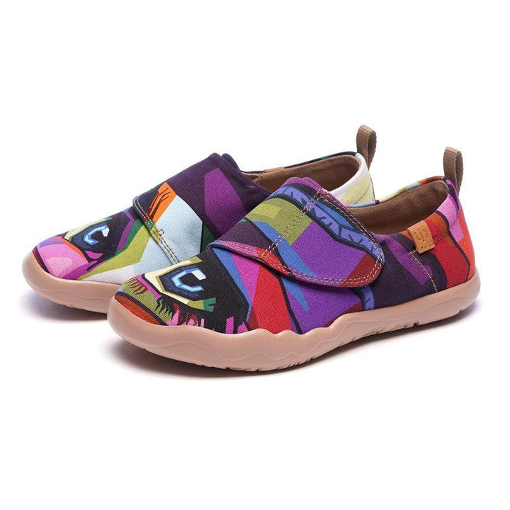 UIN Kid -Looking at You- Modern Art Painted Kids Casual Shoes Canvas loafers