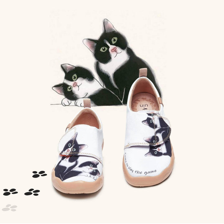 UIN Kid Milky Kitty Kid Canvas loafers