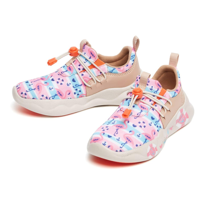 UIN Kid Pink Flamingos Mijas XIII Kid Canvas loafers