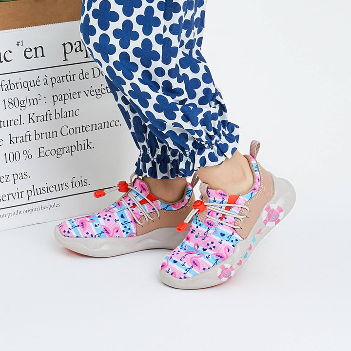UIN Kid Pink Flamingos Mijas XIII Kid Canvas loafers
