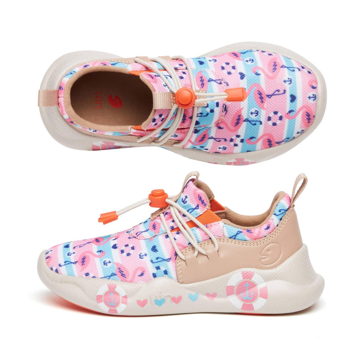 UIN Kid Pink Flamingos Mijas XIII Kid Canvas loafers