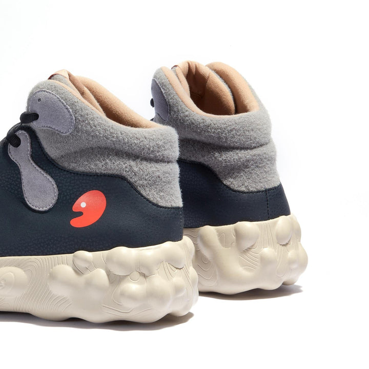 UIN Men Anthracite Figueras III Men Canvas loafers