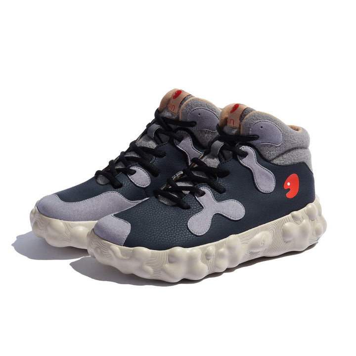 UIN Men Anthracite Figueras III Men Canvas loafers