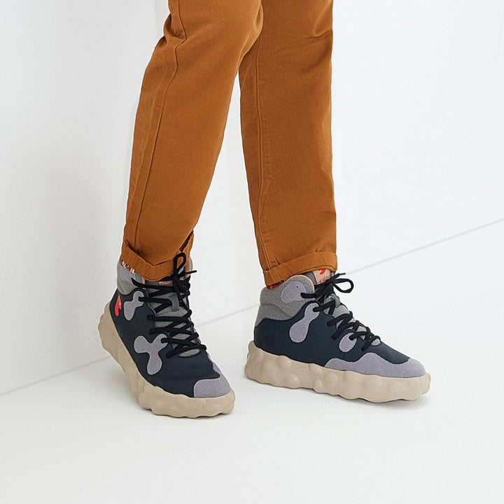 UIN Men Anthracite Figueras III Men Canvas loafers