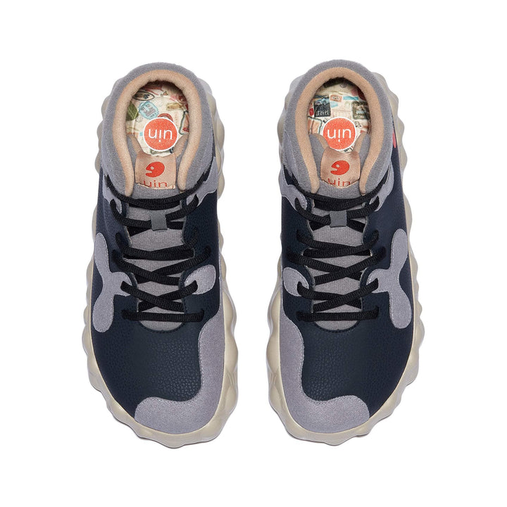 UIN Men Anthracite Figueras III Men Canvas loafers