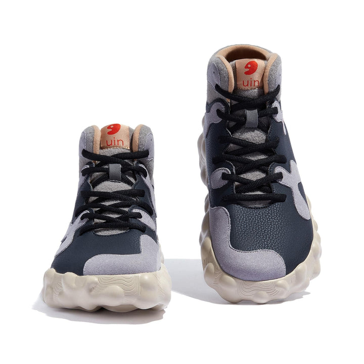 UIN Men Anthracite Figueras III Men Canvas loafers