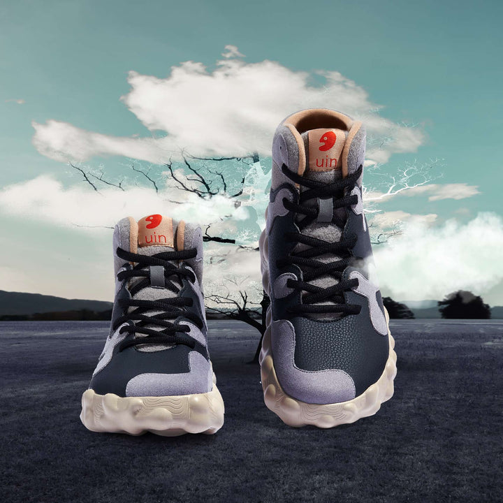 UIN Men Anthracite Figueras III Men Canvas loafers