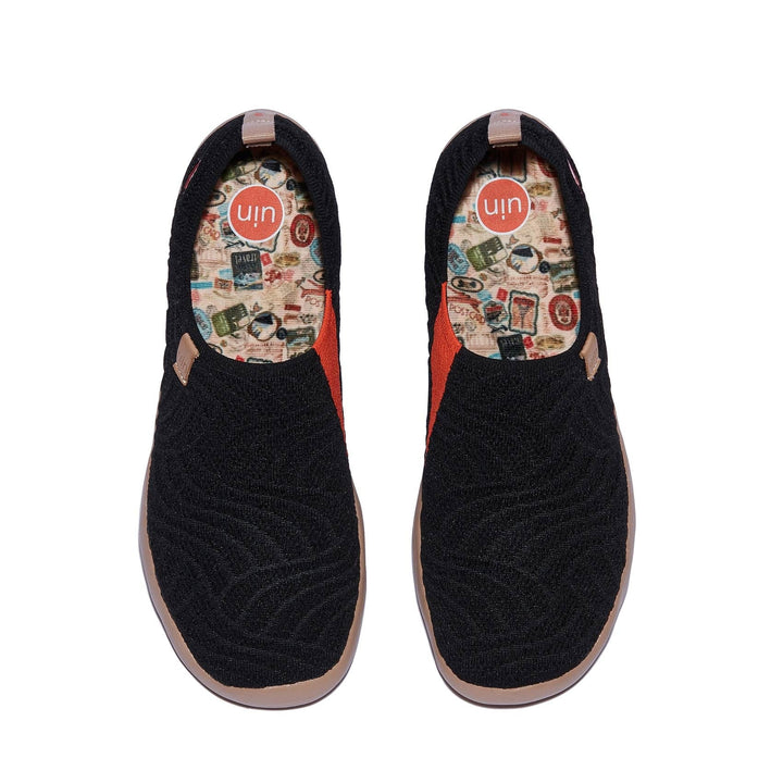 UIN Men Black Waves Toledo I Men Canvas loafers