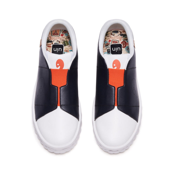 UIN Men Black & White Las Ramblas I Men Canvas loafers