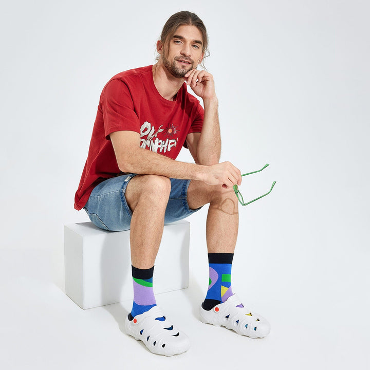 UIN Men Bright-Moon White Octopus I Men Canvas loafers