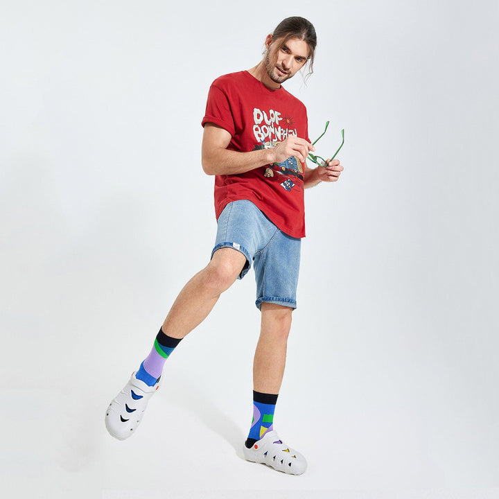 UIN Men Bright-Moon White Octopus I Men Canvas loafers