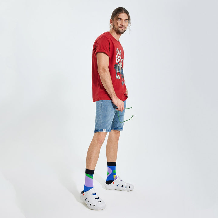 UIN Men Bright-Moon White Octopus I Men Canvas loafers