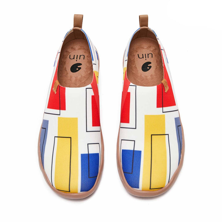 UIN Men Color Cubes Men Canvas loafers