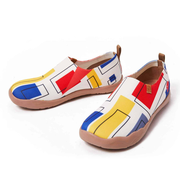 UIN Men Color Cubes Men Canvas loafers