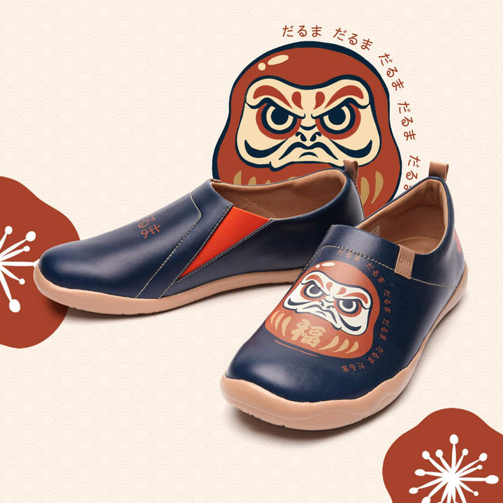 UIN Men Daruma-Deep Blue Canvas loafers
