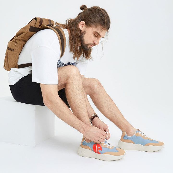 UIN Men Gray in Wood San Sebastian I Men Canvas loafers