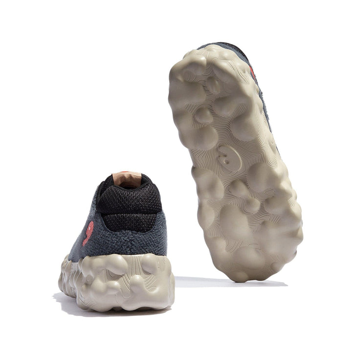 UIN Men Grey & Black Figueras I Men Canvas loafers