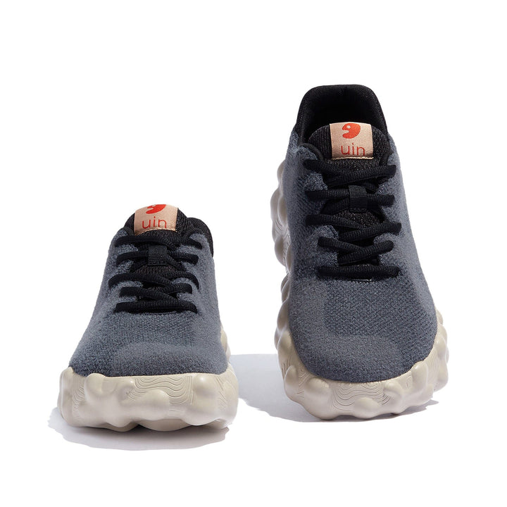 UIN Men Grey & Black Figueras I Men Canvas loafers